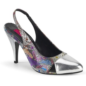 Argento modello di serpente 10 cm DREAM-405 Dcollet slingback per trans