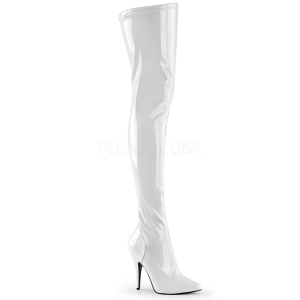Bianco Vernice 13 cm SEDUCE-3000 stivali overknee tacco alto