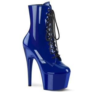 Blu Verniciata 18 cm ADORE-1020 stivaletti con plateau donna