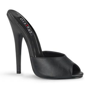 Ciabatte neri 15 cm DOMINA-101 ciabatte con tacco alto fetish