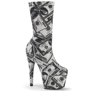 Dollar bills canvas 18 cm ADORE-1002DP ankle boots with platform