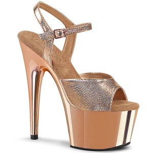 Dorato cromo plateau 18 cm ADORE-709 tacco alto pleaser