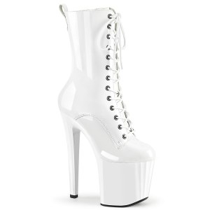 ENCHANT-1040 19 cm pleaser high heels ankle boots white