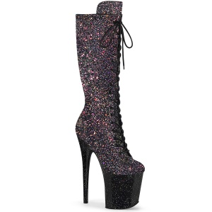 Glitter 20 cm FLAMINGO-2020MG extrem platform boots high heels
