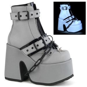 Gray Vegan 13 cm CAMEL-205 demonia ankle boots platform