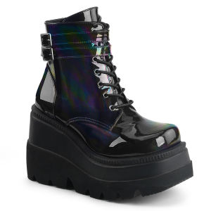 Hologram 11,5 cm SHAKER-52 wedge ankle boots platform black