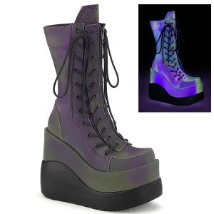 Hologram 13 cm VOID-118 demonia knee boots wedges platform
