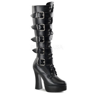 Matto 13 cm ELECTRA-2042 stivali donna con fibbie e plateau alto