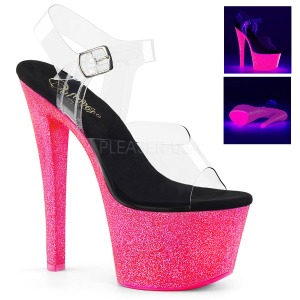 Neon scintillare 18 cm Pleaser SKY-308UVG scarpe con tacchi da pole dance