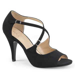 Nero Ecopelle 10 cm DREAM-412 grandi taglie sandali donna