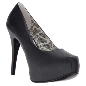 Nero Ecopelle 14,5 cm Burlesque TEEZE-06W scarpe dcollet per piedi larghi da uomo