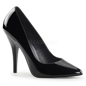 Nero Vernice 13 cm SEDUCE-420 scarpe dcollet a punta