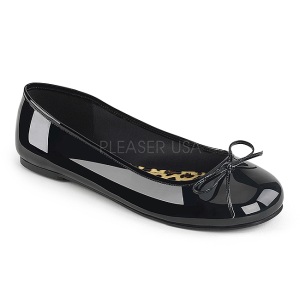 Nero Verniciata ANNA-01 grandi taglie scarpe ballerine