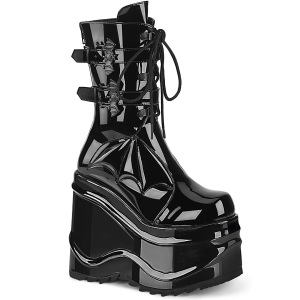 Patent 15 cm WAVE-150 demonia knee boots wedges platform