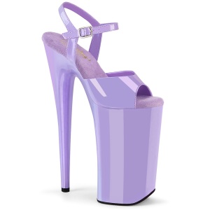 Patent 25,5 cm BEYOND-009 Purple extrem platform high heels shoes