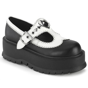 Patent 5 cm SLACKER-23 alternative shoes platform black