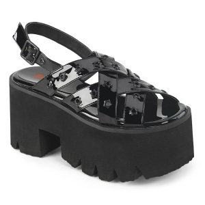 Patent 9 cm ASHES-12 emo punk platform chunky sandals
