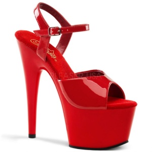 Rosso Vernice 18 cm ADORE-709 Tacchi Alti Plateau