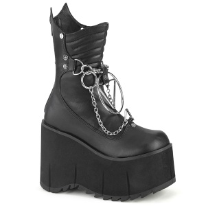 Vegano 11,5 cm KERA-130 demoniacult stivaletti alternative con la suola spessa nere