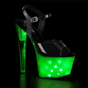 Verniciata 18 cm ILLUMINATOR-709 plateau sandali donna da lampadina LED