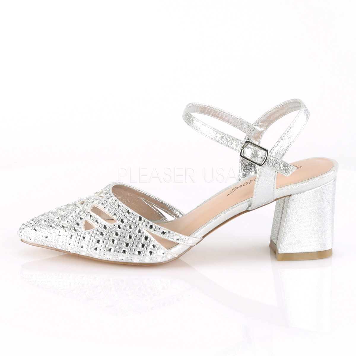 Argento Cm Faye Tacchi Fabulicious 7 Scintillare Sandali Spillo A 06 54Aj3qLR