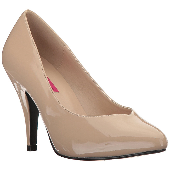 Shiny beige heels clearance