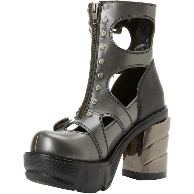 goth ankle platform boots