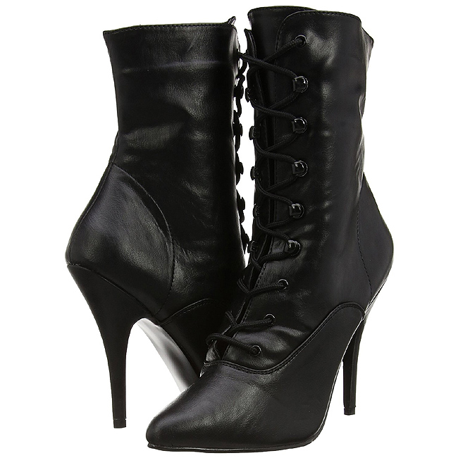 black flat calf boots
