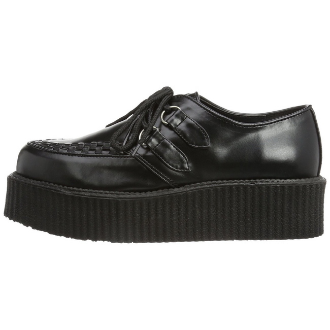leather platform creepers