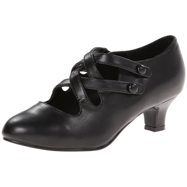 Black Matte 5 cm DAME-02 Women Pumps Shoes Flat Heels
