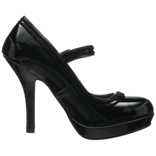 black mary jane platform pumps