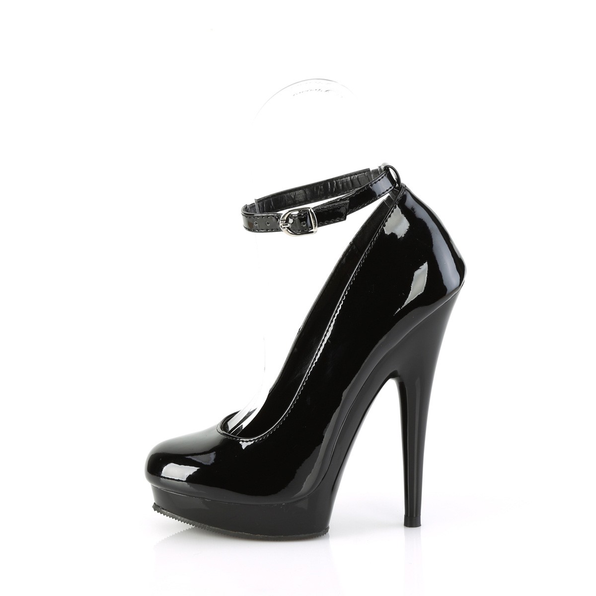 Black pumps 15 cm SULTRY 686 ankle strap high heels pumps