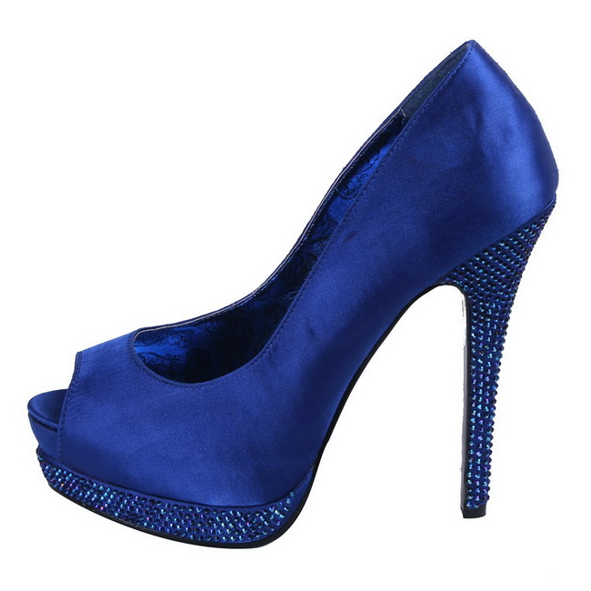 scarpe raso blu