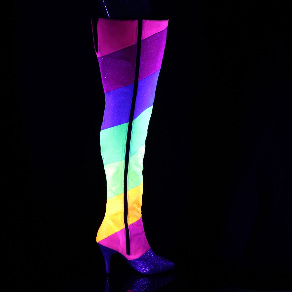 Brillare 10 cm DREAM 3012RBG Overknee Stivali da Drag Queen