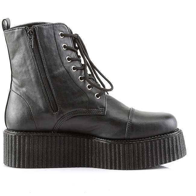 mens black leather creepers