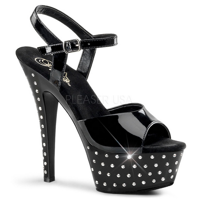 scarpe con tacco con strass