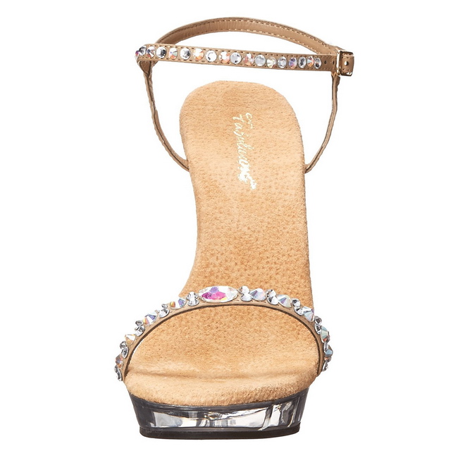 Oro Strass 13 cm LIP-131 Plateau Sandali Tacco Altissimo