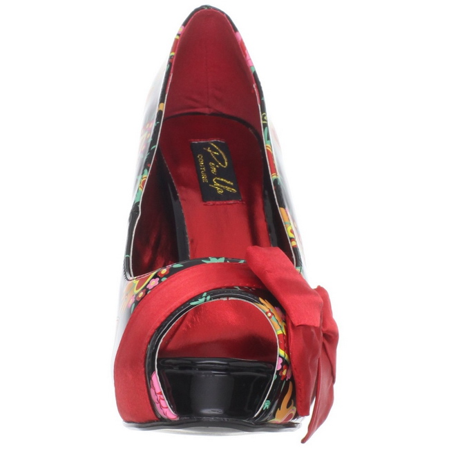 red pumps open toe