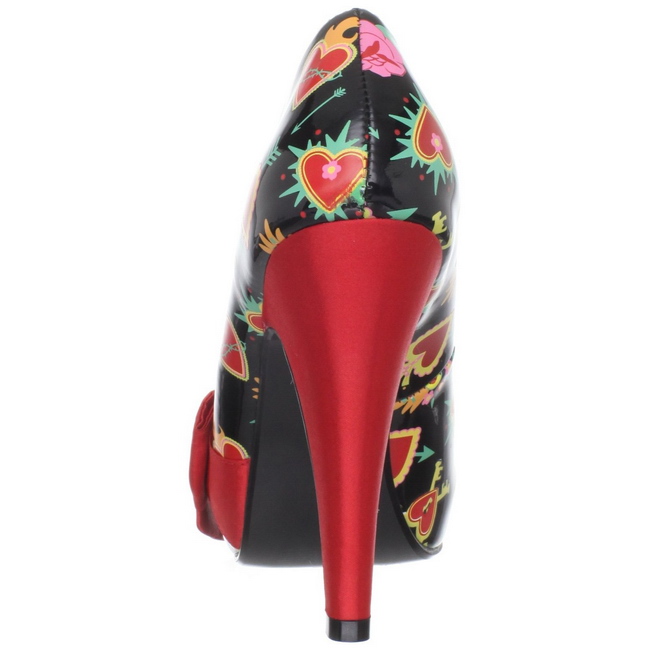 red pumps open toe