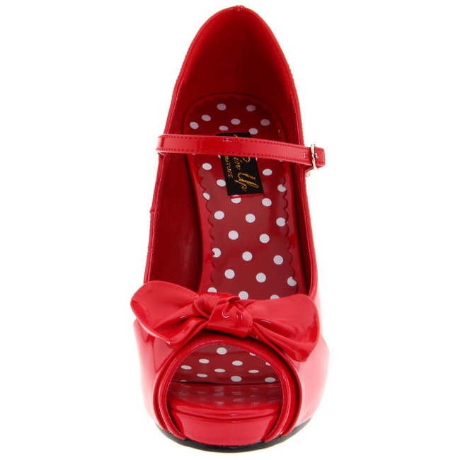 red pumps open toe