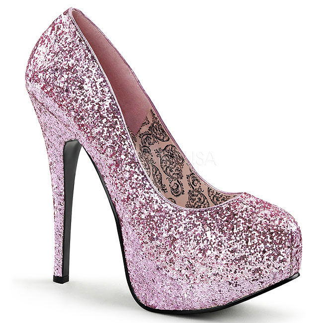 tacchi rosa brillantini