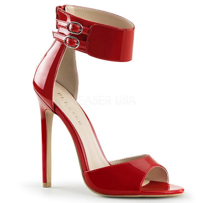 Rosso Vernice 13 cm SEXY-19 Sandali da Sera con Tacco Alto