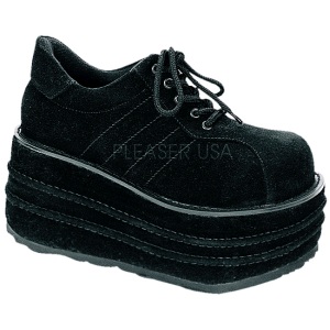 Ecopelle 9 cm TEMPO-08 Scarpe Gotico da Uomo Plateau