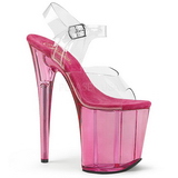 Rosa 20 cm FLAMINGO-808T scarpe da cubista e poledance pleaser