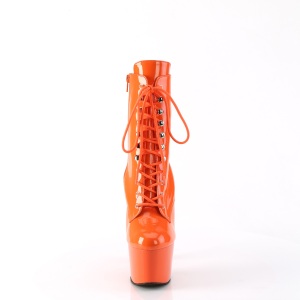 ADORE-1020 18 cm pleaser stivaletti tacco alto plateau arancioni