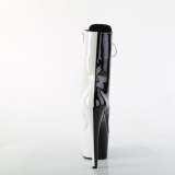 ADORE-1040TT 18 cm pleaser stivaletti tacco alto plateau neri bianche