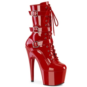 ADORE-1043 - 18 cm platform stivaletti tacchi alti vernice rosso