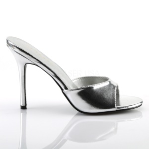 Argento 10 cm CLASSIQUE-01 ciabatta donna tacco basso