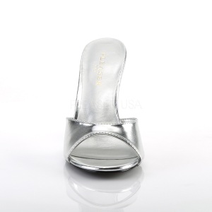 Argento 10 cm CLASSIQUE-01 ciabatta donna tacco basso