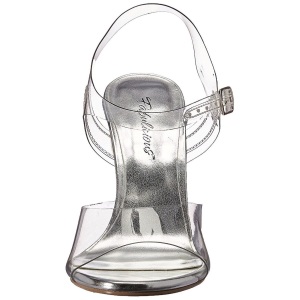 Argento 11,5 cm CLEARLY-408 Sandali con tacco da cerimonia